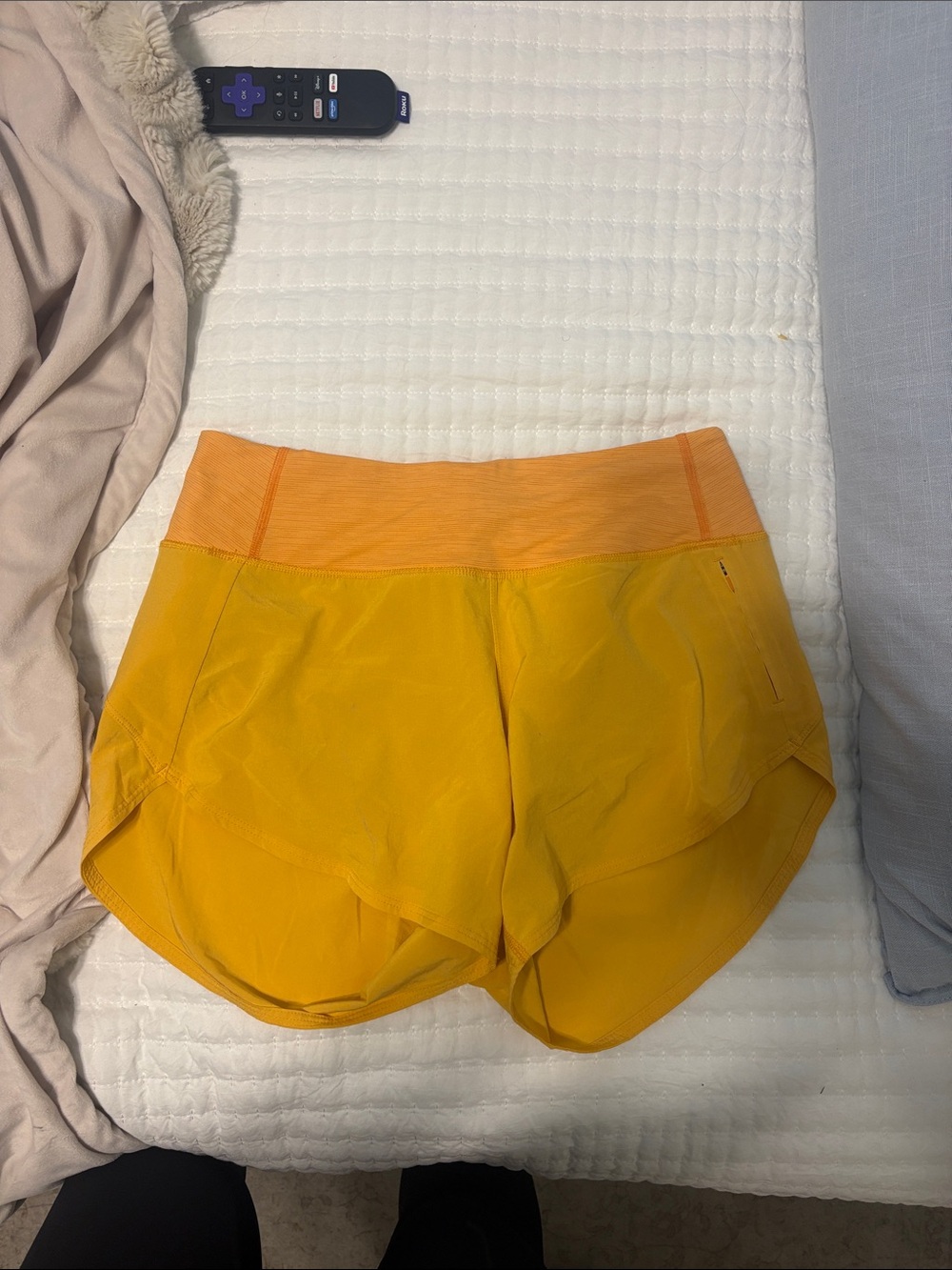 Women's Yellow-Orange Running Shorts, outdoor voices